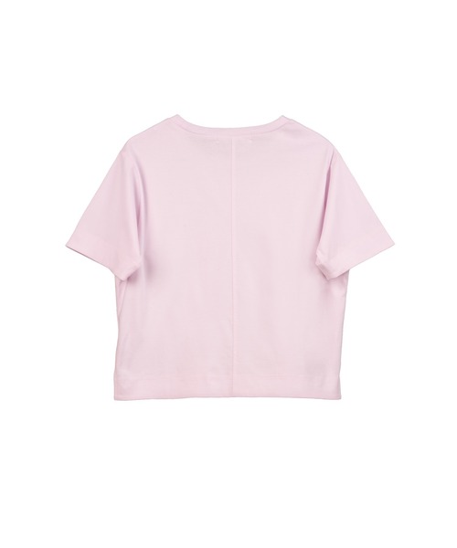 Her lip to（ハーリップトゥー）の「Trois Silky Cotton Tee（Tシャツ/カットソー・レディース・ブラック/ホワイト/ピンク系・FREE）」の4枚目の写真