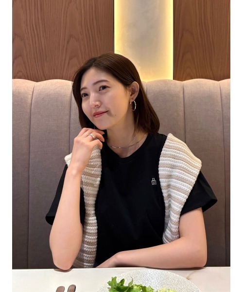 Trois Silky Cotton Tee（Tシャツ/カットソー）｜Her lip to