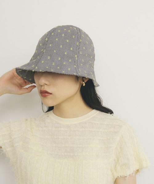 セール】刺繍チェックチューリップHAT（ハット）｜KBF