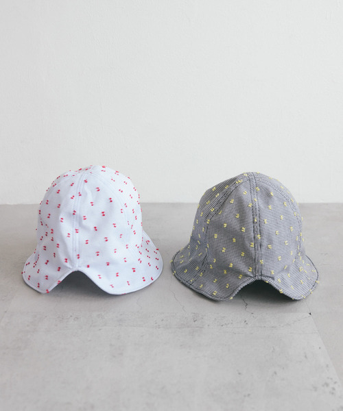 KBF（ケイビーエフ）の「刺繍チェックチューリップHAT（ハット・レディース・ブルー系その他/ブラック系その他・ONE）」の14枚目の写真