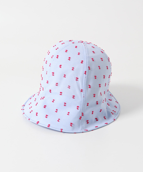 KBF（ケイビーエフ）の「刺繍チェックチューリップHAT（ハット・レディース・ブルー系その他/ブラック系その他・ONE）」の15枚目の写真