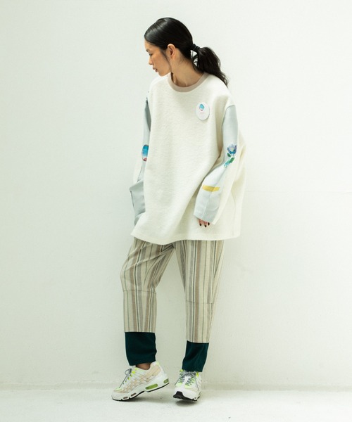 STOF（ストフ）の「STOF/ストフ/FLAGMENTS MIX PULLOVER（Tシャツ/カットソー・メンズ・ホワイト/ブラック・FREE）」の6枚目の写真