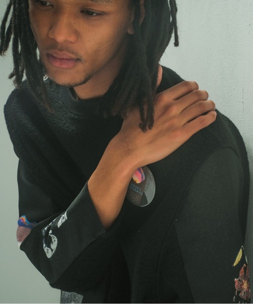 STOF（ストフ）の「STOF/ストフ/FLAGMENTS MIX PULLOVER（Tシャツ/カットソー・メンズ・ホワイト/ブラック・FREE）」の3枚目の写真