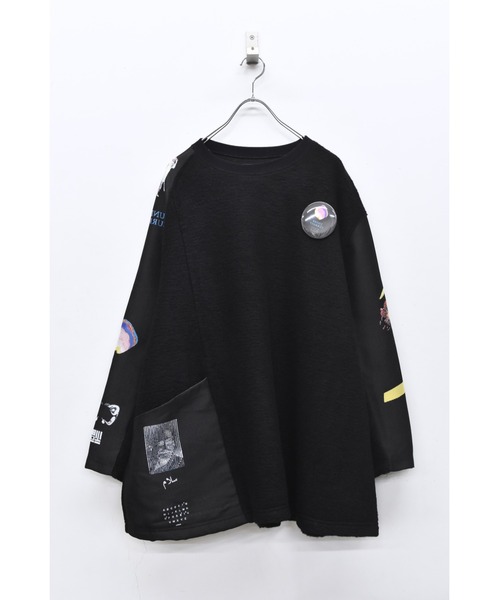 STOF（ストフ）の「STOF/ストフ/FLAGMENTS MIX PULLOVER（Tシャツ/カットソー・メンズ・ホワイト/ブラック・FREE）」の12枚目の写真