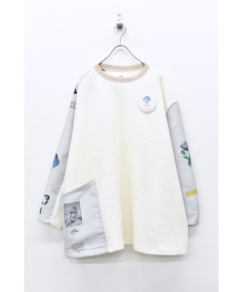 STOF（ストフ）の「STOF/ストフ/FLAGMENTS MIX PULLOVER（Tシャツ/カットソー・メンズ・ホワイト/ブラック・FREE）」の16枚目の写真