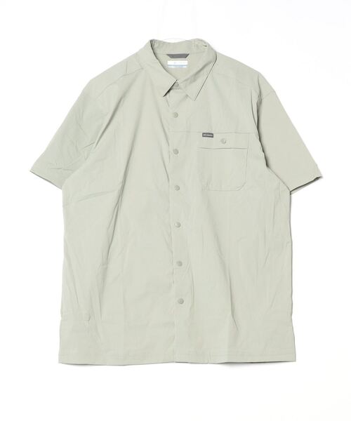 Columbia(コロンビア)の「コロンビア ランドローマーリップストップショートスリーブシャツII(Tシャツ/カットソー・メンズ・グリーン/ダークグレー・M/L/LL)」の1枚目の写真