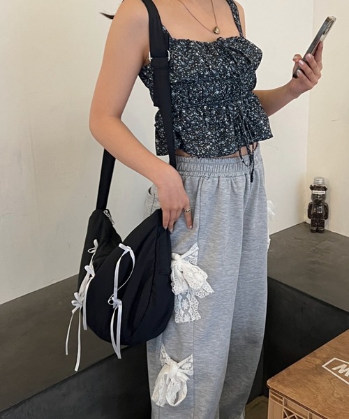 SOLLON.(ソルロン)の「リボンショルダーバッグ(ショルダーバッグ・レディース・ホワイト/ブラック・FREE)」の14枚目の写真