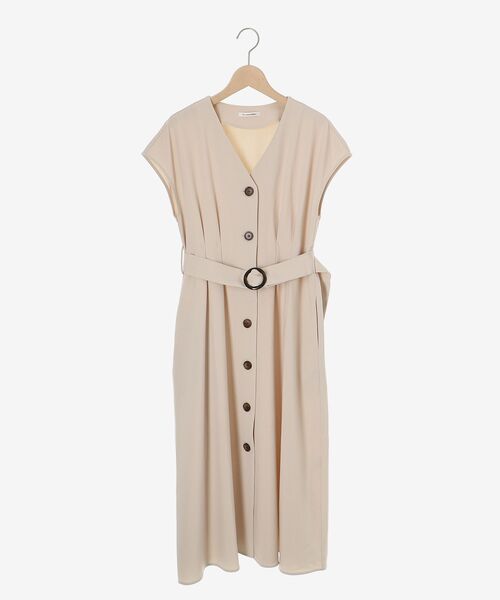 le.coeur blanc（ルクールブラン）の「《WEB限定アイテム》リネンライクフロントボタンワンピース（ワンピース・レディース・ベージュ/モカ/ブラック/チャコールグレー・36/38）」の19枚目の写真