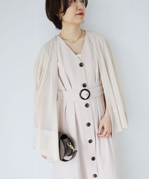 le.coeur blanc（ルクールブラン）の「《WEB限定アイテム》リネンライクフロントボタンワンピース（ワンピース・レディース・ベージュ/モカ/ブラック/チャコールグレー・36/38）」の21枚目の写真