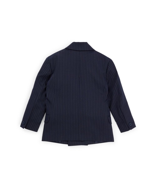 BOSS(ボス)の「キッズ ストライプ ストレッチド ダブルブレスト スーツジャケット(テーラードジャケット・キッズ・ダークブルー・150/140/125/114)」の4枚目の写真