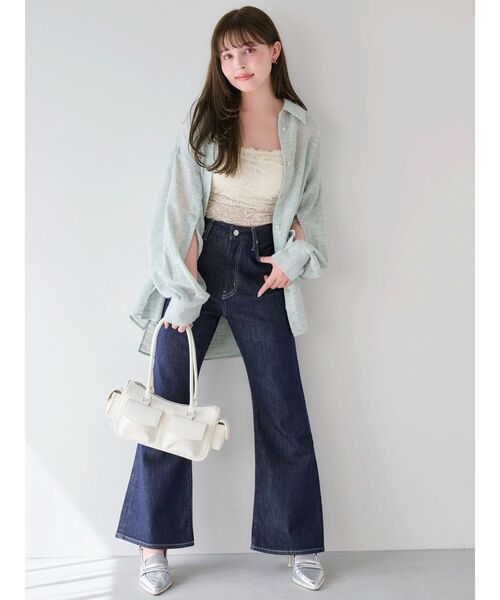 dazzlin(ダズリン)の「【骨格ウェーブ向け】フレアデニムパンツ(デニムパンツ・レディース・ブラック/インディゴブルー/ブルー・MEDIUM/SMALL/X-SMALL)」の21枚目の写真