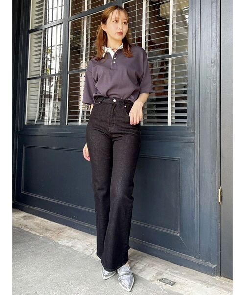 dazzlin(ダズリン)の「【骨格ウェーブ向け】フレアデニムパンツ(デニムパンツ・レディース・ブラック/インディゴブルー/ブルー・MEDIUM/SMALL/X-SMALL)」の10枚目の写真