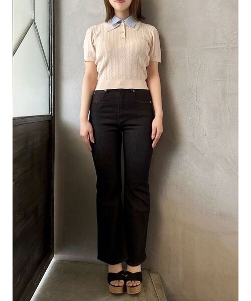 dazzlin(ダズリン)の「【骨格ウェーブ向け】フレアデニムパンツ(デニムパンツ・レディース・ブラック/インディゴブルー/ブルー・MEDIUM/SMALL/X-SMALL)」の17枚目の写真