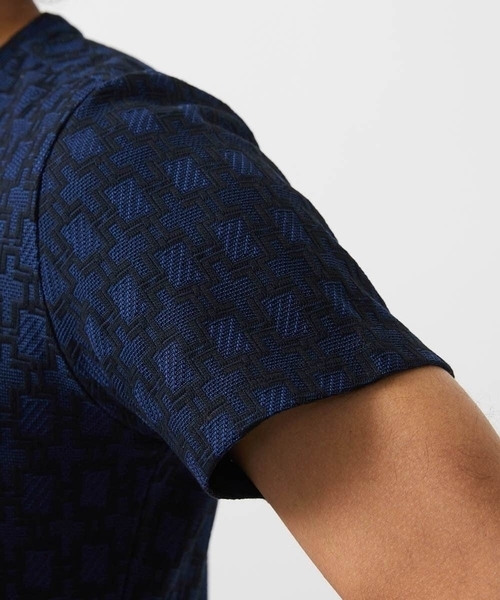 MICHEL KLEIN HOMME (ミッシェルクランオム)の「《日本製》リンクスVネック半袖カットソー(Tシャツ/カットソー・メンズ・ホワイト/カーキ/ネイビー・MEDIUM/LARGE/X-LARGE)」の9枚目の写真