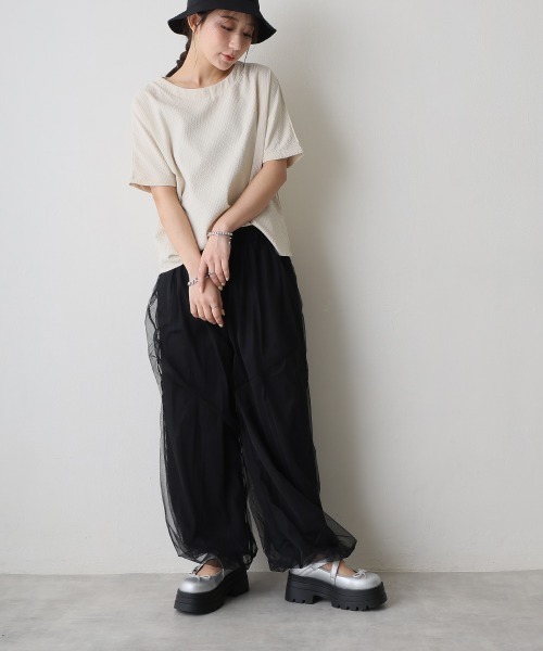 DEMETER（デメテル）の「厚底 トリプルソール リボン クロスストラップパンプス（パンプス・レディース・ブラック/アイボリー/シルバー・S/M/L/LL）」の9枚目の写真
