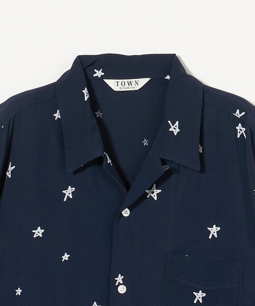 TOWN（タウン）の「＜TOWN＞ STAR シャツ（シャツ/ブラウス・メンズ・ネイビー・L/XL/S/M）」の3枚目の写真
