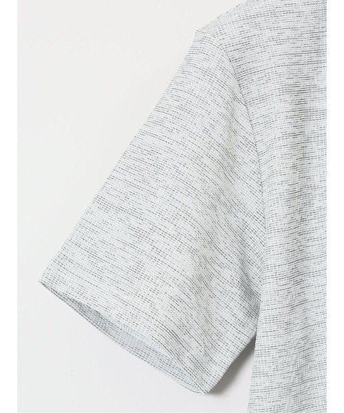 TAKA-Q（タカキュー）の「【ストレッチ】タカキュー ハイストレッチ メランジ Vネック 半袖 Tシャツ（Tシャツ/カットソー・メンズ・ホワイト×ブラック/ネイビー・MEDIUM/LARGE/X-LARGE）」の5枚目の写真