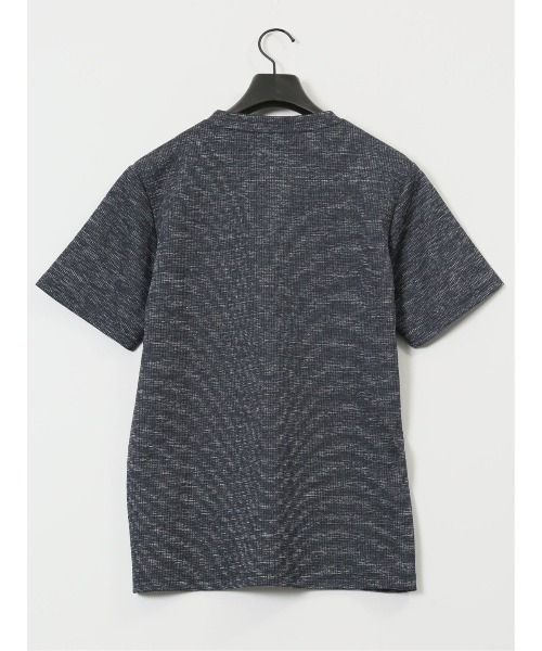 TAKA-Q（タカキュー）の「【ストレッチ】タカキュー ハイストレッチ メランジ Vネック 半袖 Tシャツ（Tシャツ/カットソー・メンズ・ホワイト×ブラック/ネイビー・MEDIUM/LARGE/X-LARGE）」の7枚目の写真