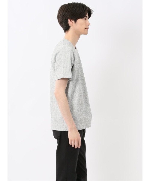 TAKA-Q（タカキュー）の「【ストレッチ】タカキュー ハイストレッチ メランジ Vネック 半袖 Tシャツ（Tシャツ/カットソー・メンズ・ホワイト×ブラック/ネイビー・MEDIUM/LARGE/X-LARGE）」の13枚目の写真