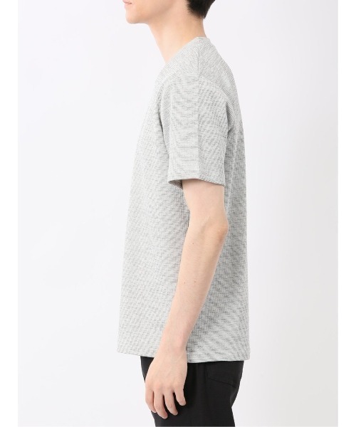 TAKA-Q（タカキュー）の「【ストレッチ】タカキュー ハイストレッチ メランジ Vネック 半袖 Tシャツ（Tシャツ/カットソー・メンズ・ホワイト×ブラック/ネイビー・MEDIUM/LARGE/X-LARGE）」の16枚目の写真