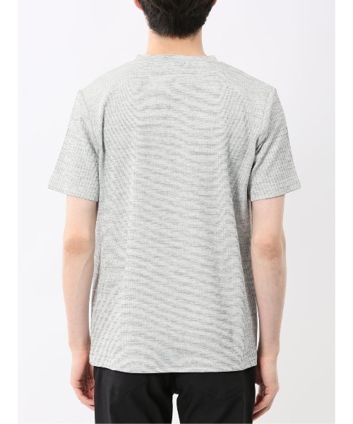 TAKA-Q（タカキュー）の「【ストレッチ】タカキュー ハイストレッチ メランジ Vネック 半袖 Tシャツ（Tシャツ/カットソー・メンズ・ホワイト×ブラック/ネイビー・MEDIUM/LARGE/X-LARGE）」の17枚目の写真