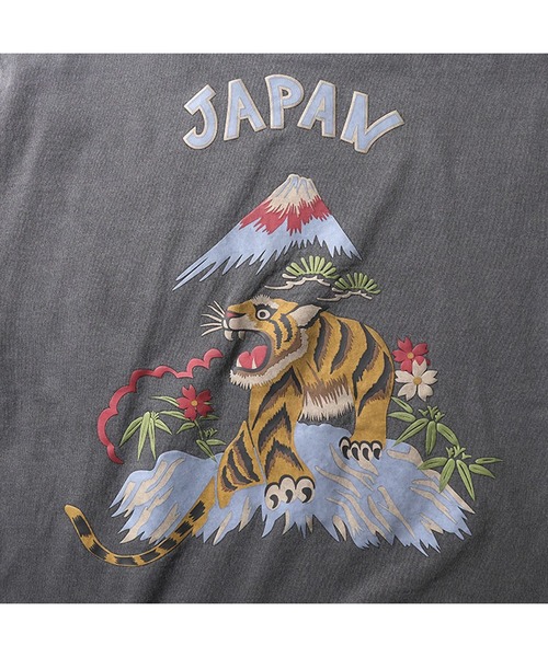 HOUSTON(ヒューストン)の「HOUSTON ピグメントポケットTシャツ(TIGER)(Tシャツ/カットソー・メンズ・ブルー/グリーン/ナチュラル/ブラック・MEDIUM/X-LARGE/XX-LARGE/LARGE)」の10枚目の写真