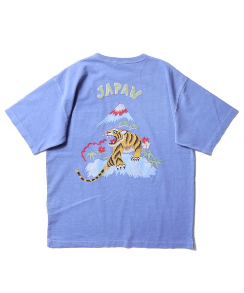 HOUSTON(ヒューストン)の「HOUSTON ピグメントポケットTシャツ(TIGER)(Tシャツ/カットソー・メンズ・ブルー/グリーン/ナチュラル/ブラック・MEDIUM/X-LARGE/XX-LARGE/LARGE)」の8枚目の写真