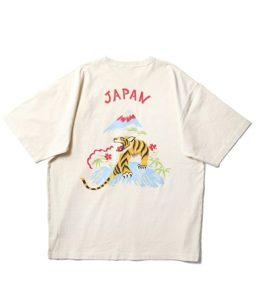 HOUSTON(ヒューストン)の「HOUSTON ピグメントポケットTシャツ(TIGER)(Tシャツ/カットソー・メンズ・ブルー/グリーン/ナチュラル/ブラック・MEDIUM/X-LARGE/XX-LARGE/LARGE)」の6枚目の写真