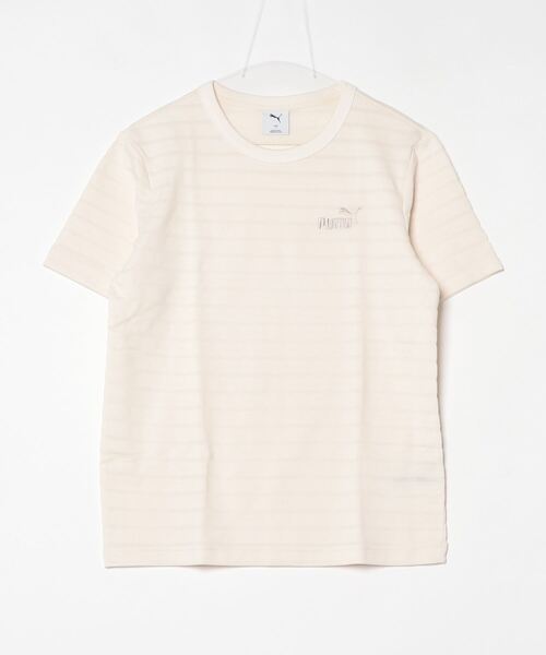PUMA（プーマ）の「プーマ PUMA ESS ELEVATED ストラクチャード Tシャツ（Tシャツ/カットソー・メンズ・アイボリー/ブラック/ブルー・S/M/L/LL/3L）」の2枚目の写真