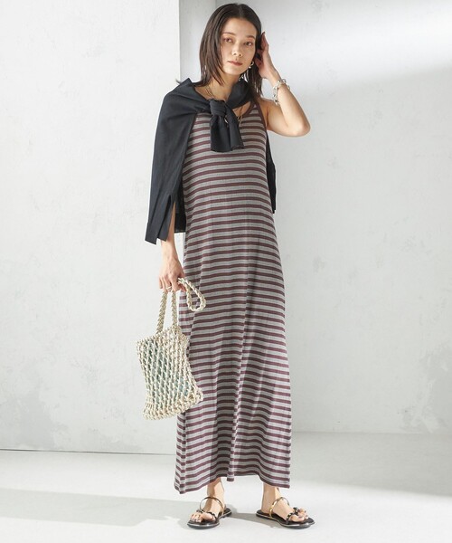 SHIPS別注】miller:〈洗濯機可能〉ボーダー タンクトップ ワンピース