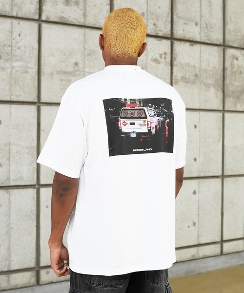 BASIS(ベイシス)の「SANDER LAND 9.1ozマグナムウェイト Night Signals バックプリント ビッグシルエット 半袖Tシャツ(Tシャツ/カットソー・メンズ・ブラック/ホワイト・MEDIUM/LARGE/X-LARGE)」の3枚目の写真
