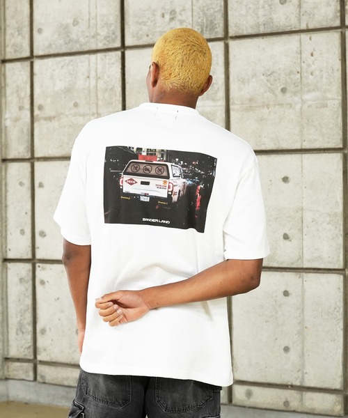 BASIS(ベイシス)の「SANDER LAND 9.1ozマグナムウェイト Night Signals バックプリント ビッグシルエット 半袖Tシャツ(Tシャツ/カットソー・メンズ・ブラック/ホワイト・MEDIUM/LARGE/X-LARGE)」の12枚目の写真