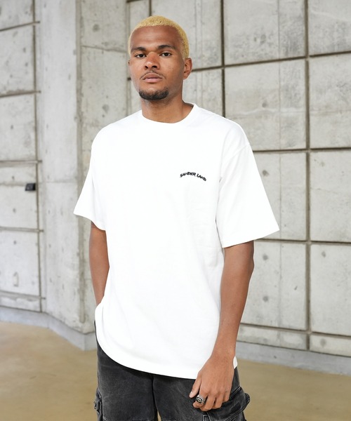 BASIS(ベイシス)の「SANDER LAND 9.1ozマグナムウェイト Night Signals バックプリント ビッグシルエット 半袖Tシャツ(Tシャツ/カットソー・メンズ・ブラック/ホワイト・MEDIUM/LARGE/X-LARGE)」の9枚目の写真