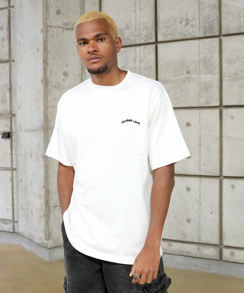 BASIS(ベイシス)の「SANDER LAND 9.1ozマグナムウェイト Night Signals バックプリント ビッグシルエット 半袖Tシャツ(Tシャツ/カットソー・メンズ・ブラック/ホワイト・MEDIUM/LARGE/X-LARGE)」の10枚目の写真