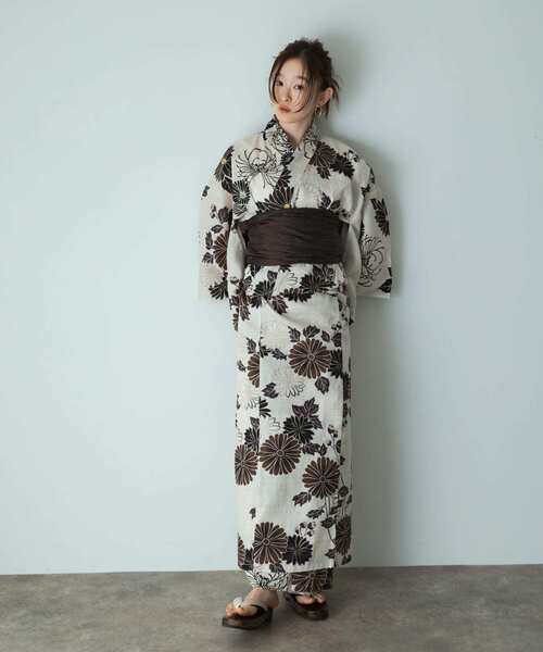 SENSE OF PLACE by URBAN RESEARCH(センスオブプレイスバイアーバンリサーチ)の「浴衣2点セットB(変織紅梅)(浴衣・レディース・ベージュ系その他/ブルー系その他/その他1/その他2・ONE)」の4枚目の写真