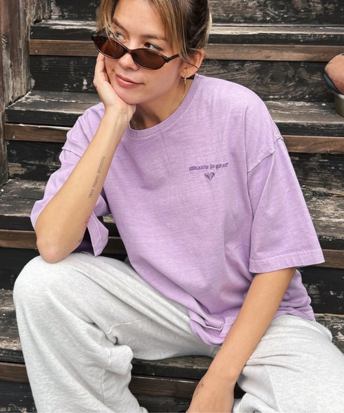tシャツ ONE MORE/ロキシードロップショルダー半袖Tシャツ レディース ONE MORE/ロキシードロップショルダー半袖Tシャツ（Tシャツ