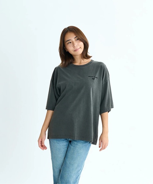 tシャツ ONE MORE/ロキシードロップショルダー半袖Tシャツ レディース ONE MORE/ロキシードロップショルダー半袖Tシャツ（Tシャツ