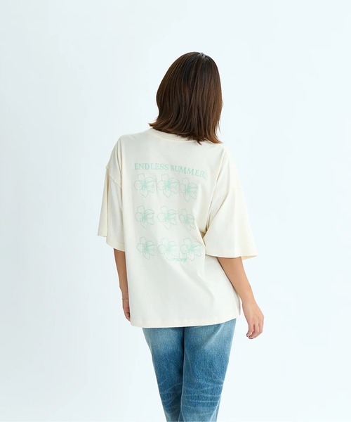 tシャツ ONE MORE/ロキシードロップショルダー半袖Tシャツ レディース ROXY tシャツ ONE MORE/ロキシードロップショルダー半袖Tシャツ