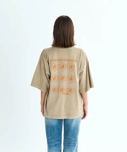 ROXY（ロキシー）の「ONE MORE/ロキシードロップショルダー半袖Tシャツ（Tシャツ/カットソー・レディース・ナチュラル/ブラック/ベージュ/パープル・SMALL/MEDIUM/LARGE）」の19枚目の写真