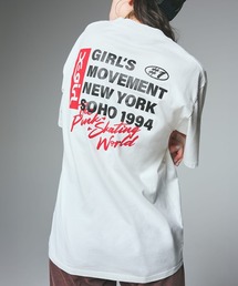X-girl(GbNXK[)BOX LOGO AND TEXT S/S TEE(TVc/Jbg\[)
