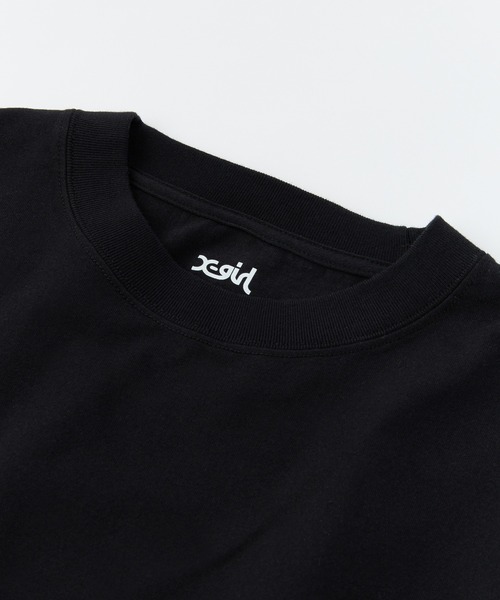 X-girl（エックスガール）の「BOX LOGO AND TEXT S/S TEE（Tシャツ/カットソー・レディース・ブラック/ホワイト・M/S/XL/L）」の9枚目の写真