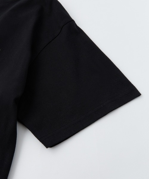 X-girl（エックスガール）の「BOX LOGO AND TEXT S/S TEE（Tシャツ/カットソー・レディース・ブラック/ホワイト・M/S/XL/L）」の7枚目の写真