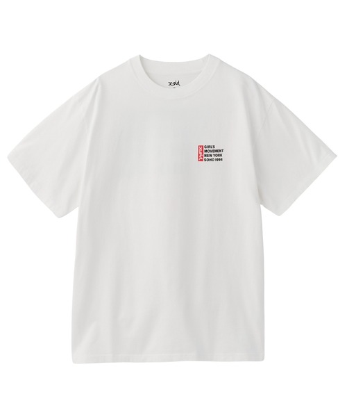 X-girl（エックスガール）の「BOX LOGO AND TEXT S/S TEE（Tシャツ/カットソー・レディース・ブラック/ホワイト・M/S/XL/L）」の11枚目の写真