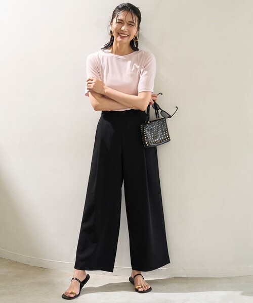 UNFILO(アンフィーロ)の「サマーセットアップ ワイドパンツ(その他パンツ・レディース・ネイビー系/ブラック系/ライトグレー系・X-LARGE/XX-LARGE)」の9枚目の写真