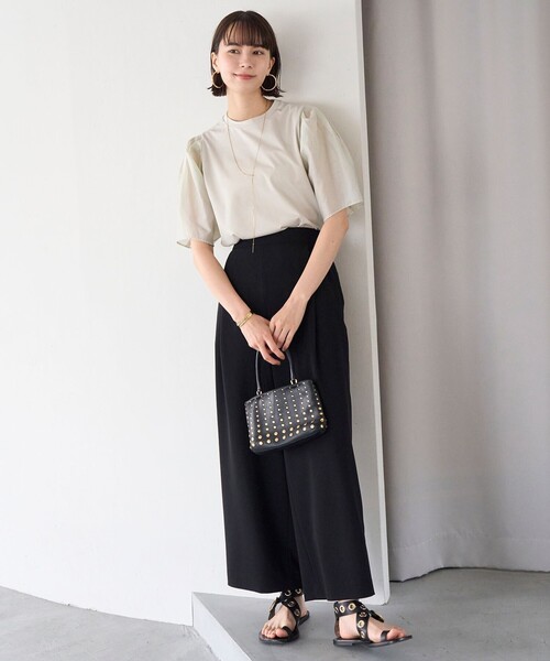 UNFILO(アンフィーロ)の「サマーセットアップ ワイドパンツ(その他パンツ・レディース・ネイビー系/ブラック系/ライトグレー系・X-LARGE/XX-LARGE)」の12枚目の写真