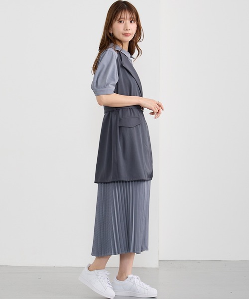 セール】ジレドッキングワンピース（ワンピース）｜NICOLE CLUB