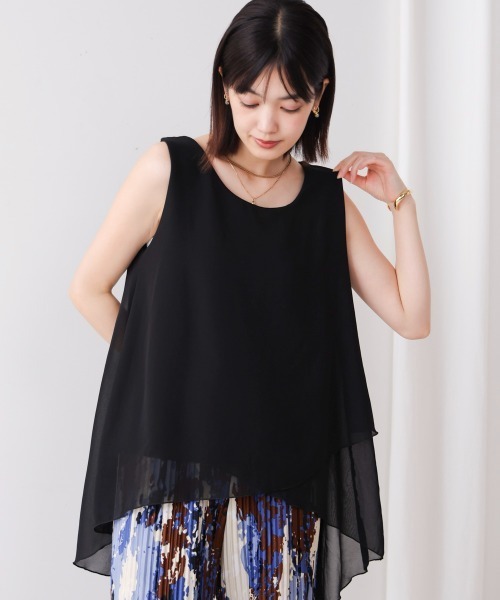 セール】レイヤードシフォンタンク（タンクトップ）｜Bou Jeloud