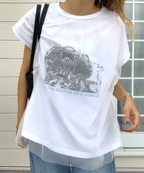 tシャツ カルーセルチュールT レディース カルーセルチュールT（Tシャツ/カットソー）｜Q（キュー）の