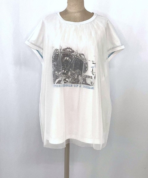 tシャツ カルーセルチュールT レディース カルーセルチュールT（Tシャツ/カットソー）｜Q（キュー）の