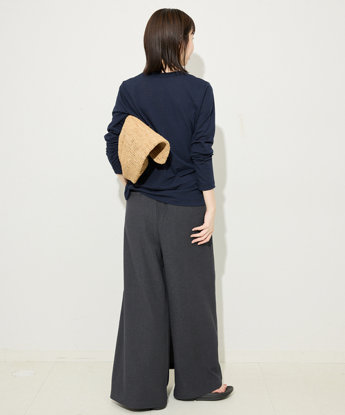 SLOBE IENA(スローブイエナ)の「《WEB限定/追加3》ラップジャージパンツ(その他パンツ・レディース・ブラック/チャコールグレー・36/38)」の10枚目の写真